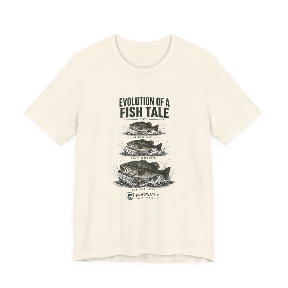 Evolution of a Fish Tale fishing t-shirt in natural